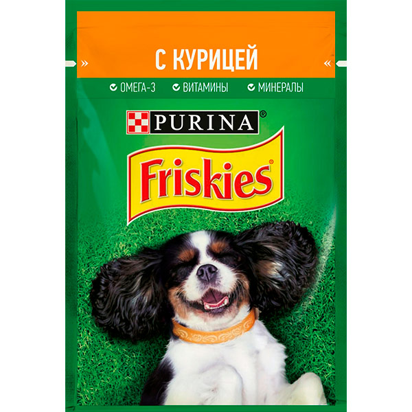 Влажный корм для собак frisky Chicken 85 г, 24 шт; В единой компании