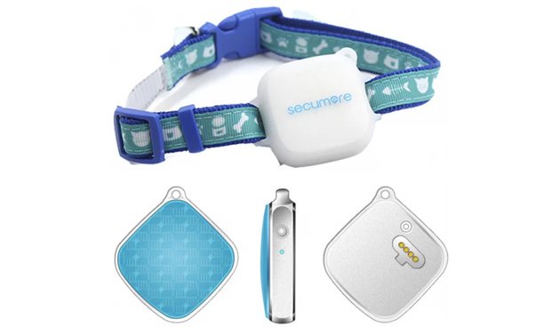 GPS трекер для животных G02 с чехлом и ошейником, синий