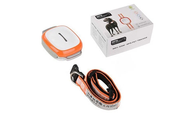 GPS трекер водонепроницаемый zowell (оранжевый) для собак и кошек