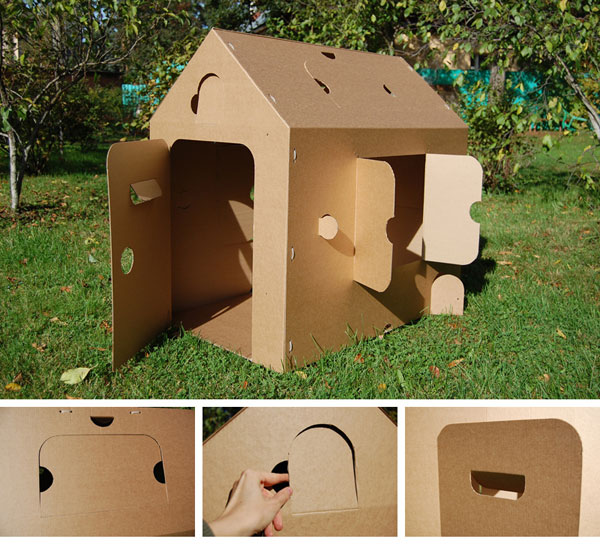 Как сделать домик для собаки из картона своими руками