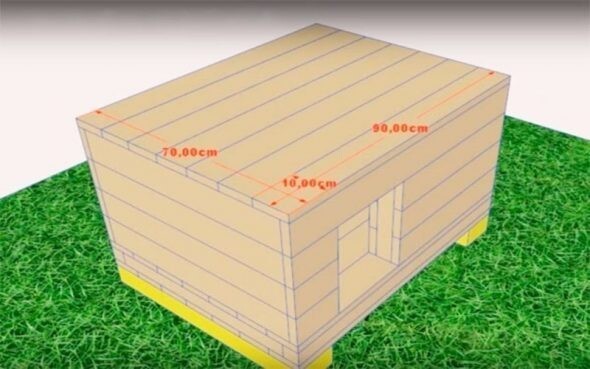 Домик для собаки своими руками: Инструкции по изготовлению досок, поддонов и картона
