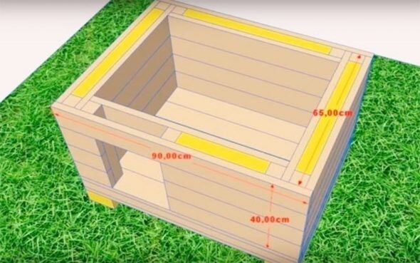 Домик для собаки своими руками: Инструкции по изготовлению досок, поддонов и картона
