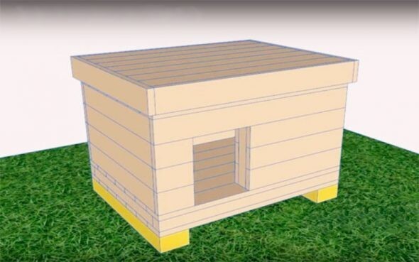 Домик для собаки своими руками: Инструкции по изготовлению досок, поддонов и картона
